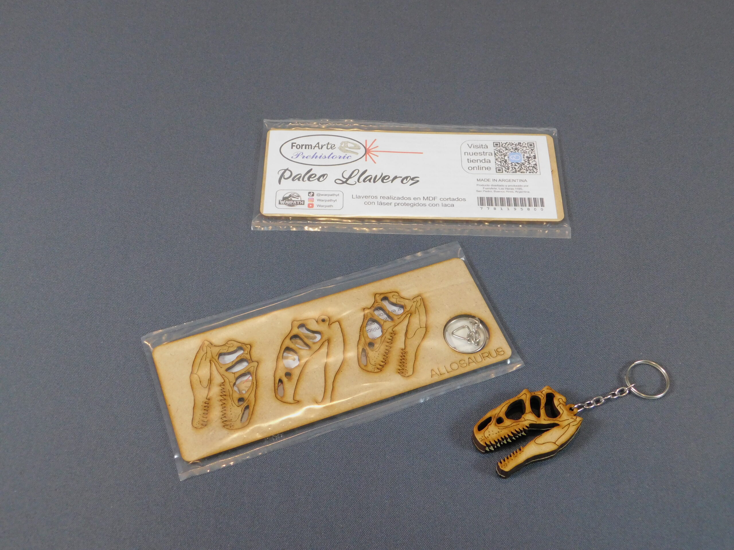 Paleo llaveros Allosaurus fragillis - Imagen 2