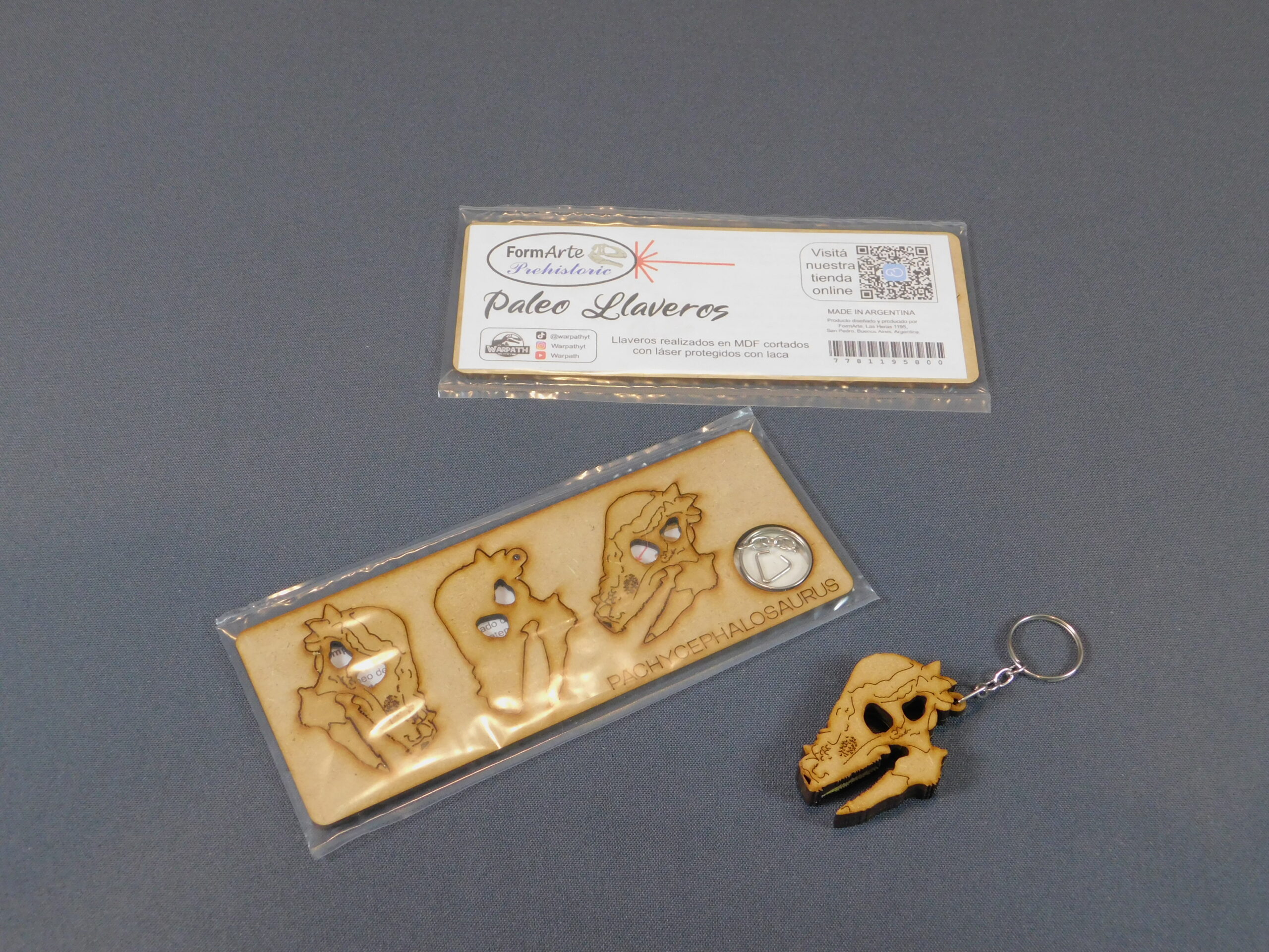 Paleo llaveros Pachycephalosaurus wyomingensis - Imagen 2